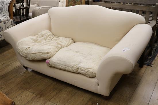 A white upholstered settee W.180cm